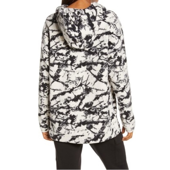 Zella Cozy Up Polar Fleece Recycled Polyester Hoodie in Black Ink Size Small - Picture 2 of 6